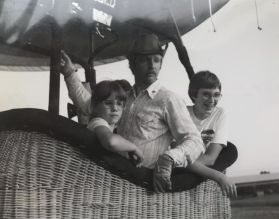 dad liana lance in basket circa 1983