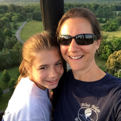 Blue Ridge Ballooning Pilot Liana Haseltine and daughter Keira Blue Ridge Ballooning Pilot Liana Haseltine and daughter Keira